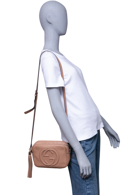 GUCCI SOHO DISCO CAMERA BAG BEIGE