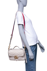 GUCCI GG MARMONT CAMERA BOX ZIP AROUND OFF WHITE