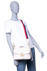GUCCI GG MARMONT CAMERA BOX ZIP AROUND OFF WHITE