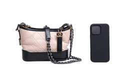 CHANEL GABRIELLE HOBO SMALL BICOLOR BEIGE AND BLACK