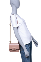 VALENTINO VSLING SMALL LEATHER SHOULDER BAG NUDE