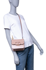 VALENTINO VSLING SMALL LEATHER SHOULDER BAG NUDE