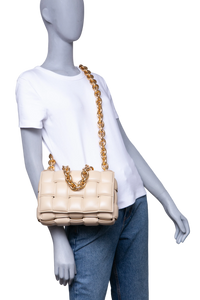 BOTTEGA THE CHAIN CASSETTE INTRECCIATO BEIGE