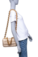 BOTTEGA THE CHAIN CASSETTE INTRECCIATO BEIGE