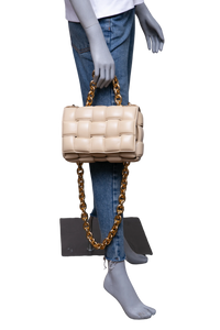 BOTTEGA THE CHAIN CASSETTE INTRECCIATO BEIGE