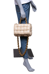 BOTTEGA THE CHAIN CASSETTE INTRECCIATO BEIGE