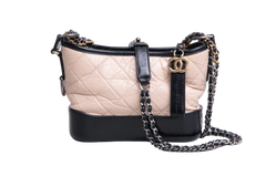 CHANEL GABRIELLE HOBO SMALL BICOLOR BEIGE AND BLACK