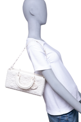 DIOR LADY D-JOY MEDIUM CANNAGE WHITE