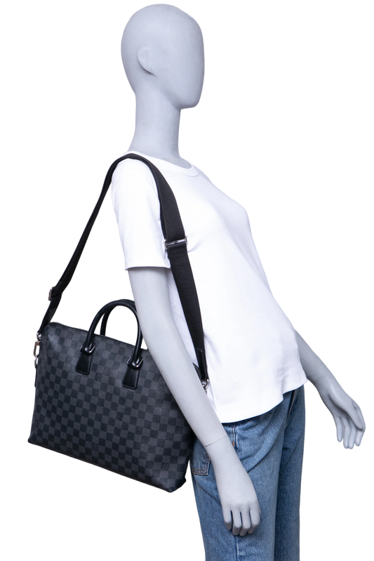 LV BRIEFCASE DAMIER GRAPHITE