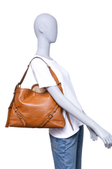 GIVENCHY VOYOU MEDIUM SHOULDER BAG LEATHER SOFT TAN
