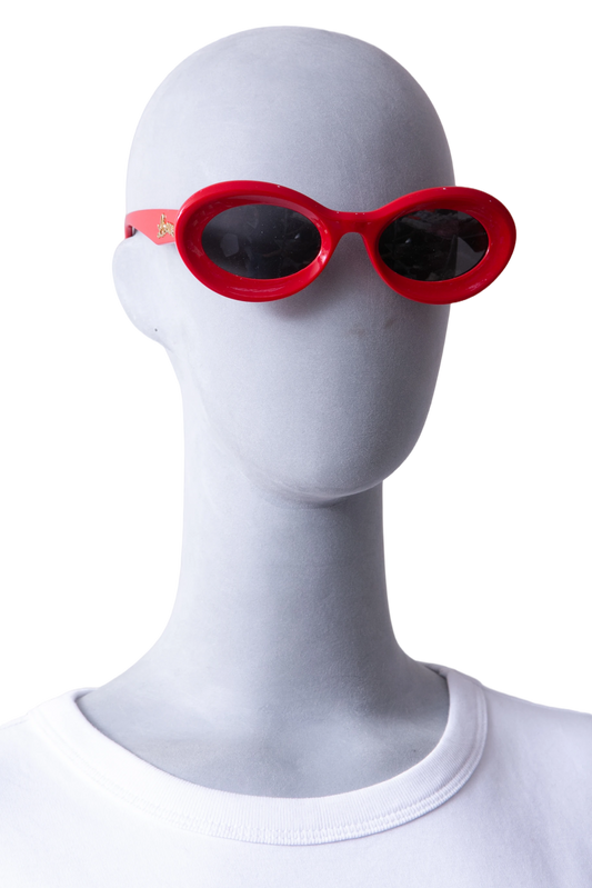 LOEWE LOEWE X PAULA'S IBIZA OVAL ACETATE RED