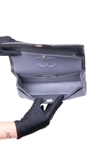 CHANEL CLASSIC DOUBLE FLAP LAMBSKIN GRADIENT BLACK/GRAY