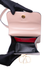 VALENTINO VSLING SMALL LEATHER SHOULDER BAG NUDE