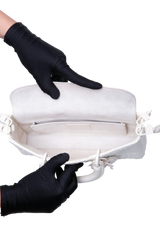 DIOR LADY D-JOY MEDIUM CANNAGE WHITE