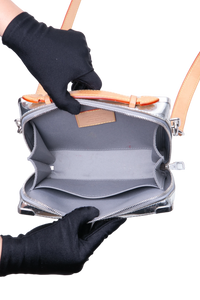 LV HANDLE SOFT TRUNK MONOGRAM MIRROR SILVER