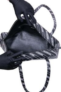 BALENCIAGA DIAGONAL TOTE MEDIUM LOGO TIPO BLACK