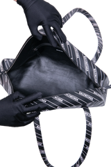 BALENCIAGA DIAGONAL TOTE MEDIUM LOGO TIPO BLACK