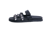 HERMÈS SANDAL CHYPRE STUDDED LEATHER BLACK