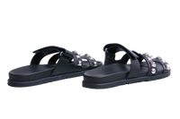 HERMÈS SANDAL CHYPRE STUDDED LEATHER BLACK