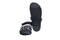 HERMÈS SANDAL CHYPRE STUDDED LEATHER BLACK