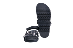 HERMÈS SANDAL CHYPRE STUDDED LEATHER BLACK