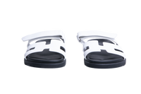 HERMÈS SANDAL CHYPRE LEATHER BLACK/WHITE - 39 BR