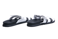 HERMÈS SANDAL CHYPRE LEATHER BLACK/WHITE - 39 BR