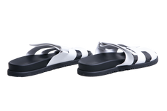 HERMÈS SANDAL CHYPRE LEATHER BLACK/WHITE - 39 BR