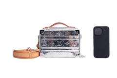 LV HANDLE SOFT TRUNK MONOGRAM MIRROR SILVER