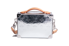 LV HANDLE SOFT TRUNK MONOGRAM MIRROR SILVER