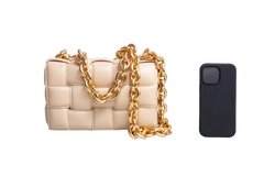 BOTTEGA THE CHAIN CASSETTE INTRECCIATO BEIGE