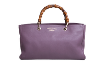 GUCCI BAMBOO SHOPPER TOP HANDLE PURPLE