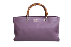 GUCCI BAMBOO SHOPPER TOP HANDLE PURPLE