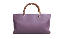 GUCCI BAMBOO SHOPPER TOP HANDLE PURPLE