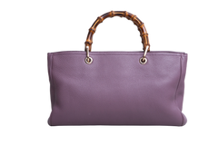 GUCCI BAMBOO SHOPPER TOP HANDLE PURPLE