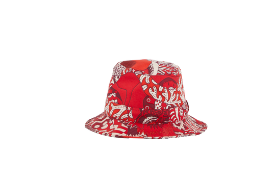 HERMÈS BUCKET PRINT RED