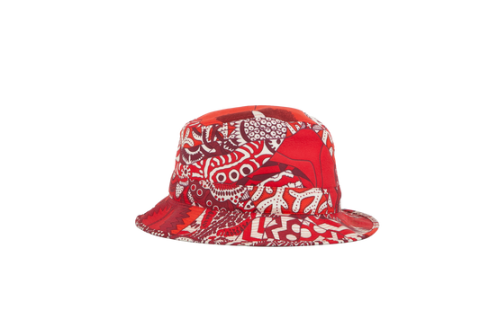 HERMÈS BUCKET PRINT RED