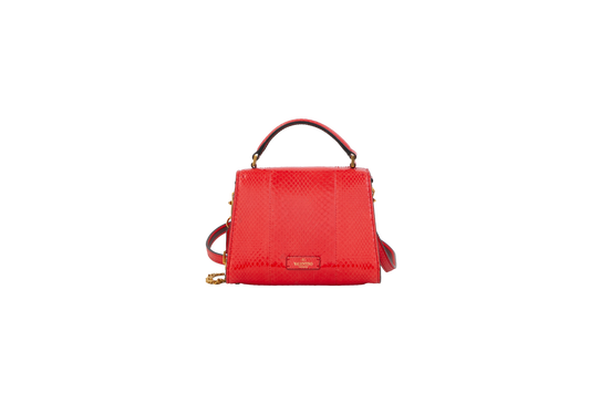 VALENTINO VLOGO SNAKE LEATHER ROSE CORAL