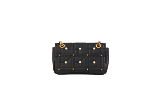 GUCCI GG MARMONT SMALL PEARLS BLACK