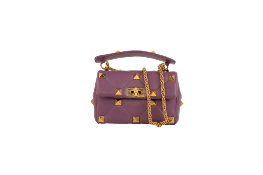 VALENTINO ROMAN STUD SMALL PURPLE