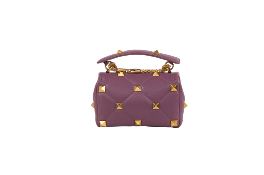 VALENTINO ROMAN STUD SMALL PURPLE