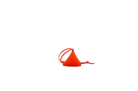 LOEWE PUZZLE FOLD CHARM IN CLASSIC ORANGE