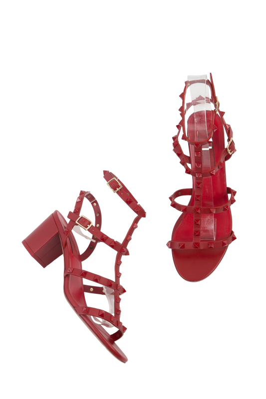 VALENTINO ROCKSTUD ROUGE SALTO BLOCO