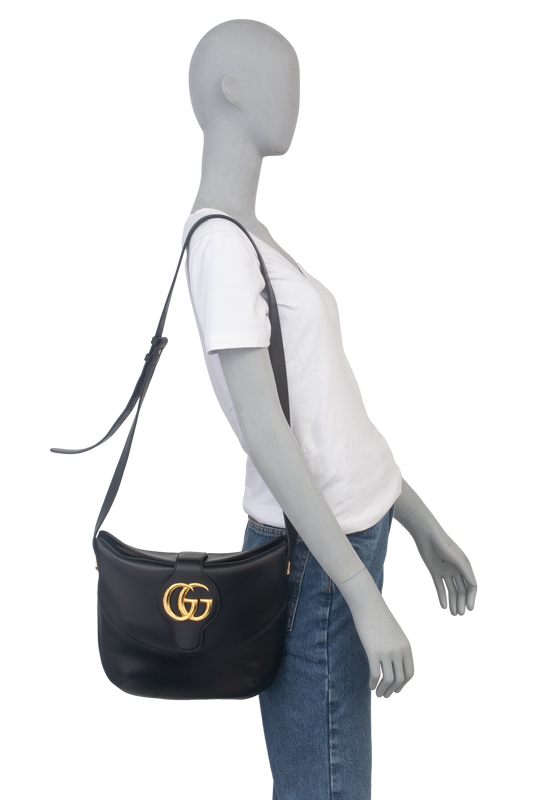 GUCCI ARLI MEDIUM SHOULDER PLUTONE BLACK