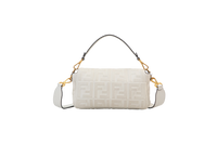 FENDI BAGUETTE EMBOSSED FF WHITE ZUCCA