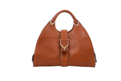 GUCCI STIRRUP TOP HANDLE LARGE COGNAC