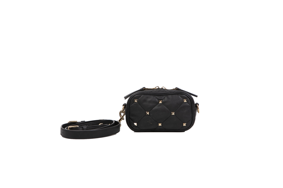 VALENTINO CAMERA BAG ROCKSTUD BLACK