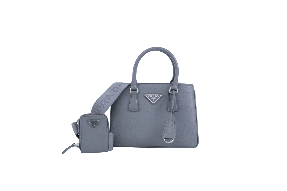 PRADA MINI GALLERIA TOTE GRAY