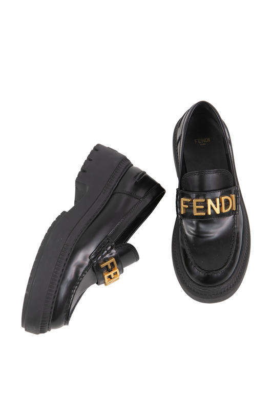 FENDI MOCASSIM FENDIGRAPHY BLACK