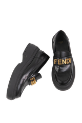 FENDI MOCASSIM FENDIGRAPHY BLACK